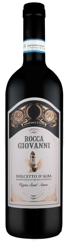 Rocca Giovanni Dolcetto D'Alba Vigna Sant' Anna 2022 Front Bottle Shot