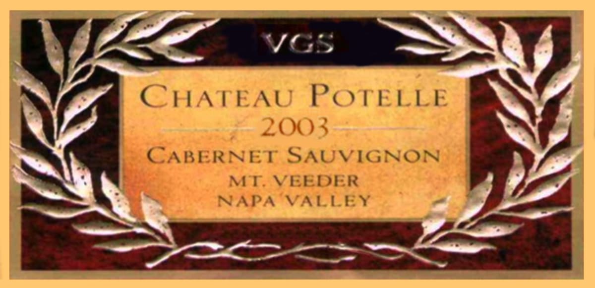 Chateau Potelle VGS Cabernet Sauvignon 2003 Front Label