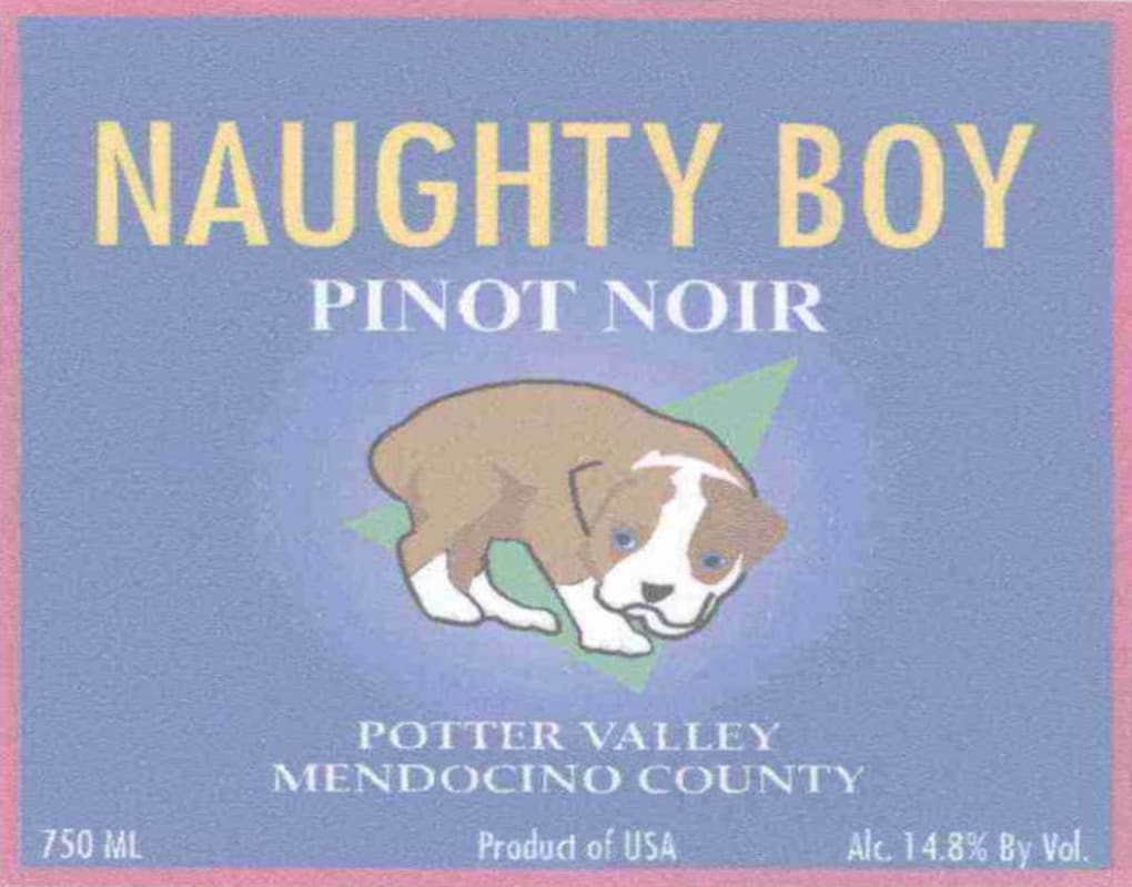 Naughty Boy Vineyard Pinot Noir 2007 Front Label