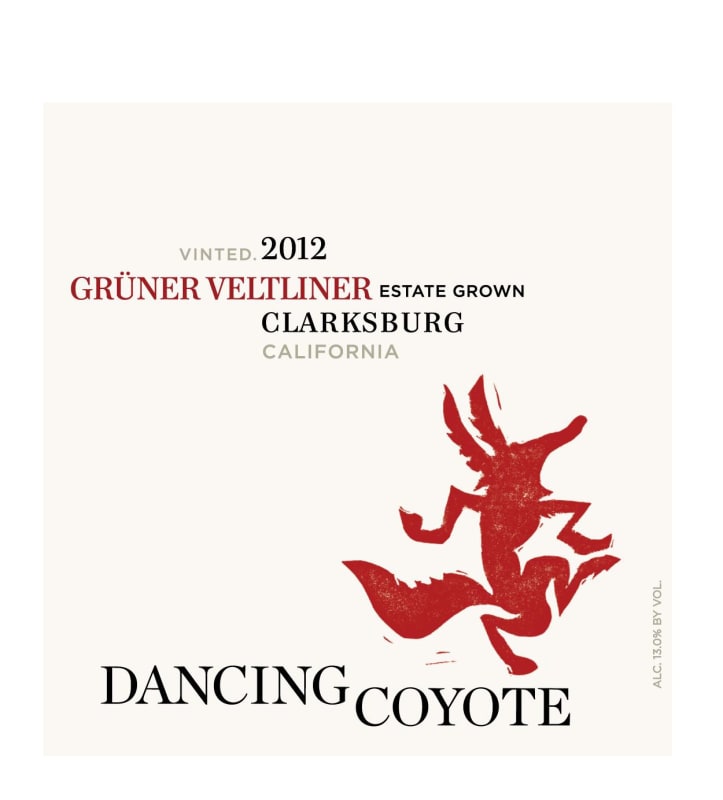 Dancing Coyote Gruner Veltliner 2012 Front Label