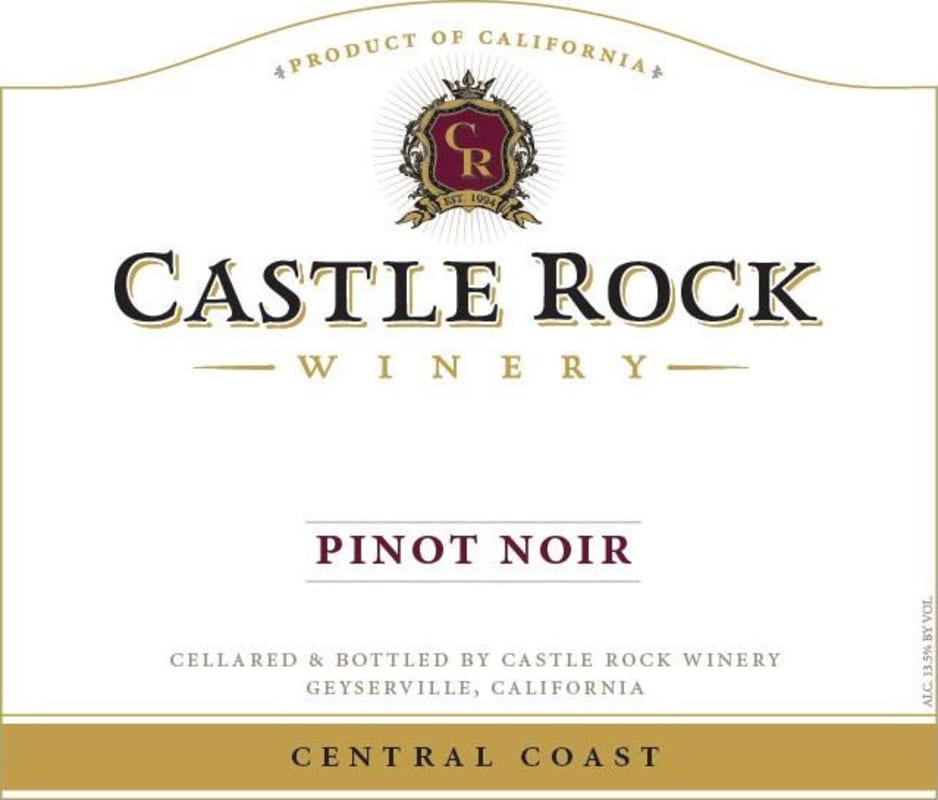 Castle Rock Central Coast Pinot Noir 2014 Front Label