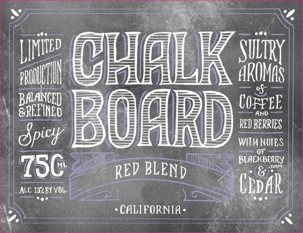 Chalkboard Red Blend 2015 Front Label