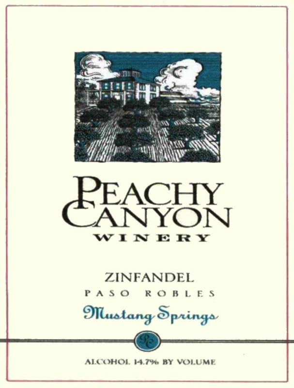 Peachy Canyon Mustang Springs Zinfandel 2008 Front Label
