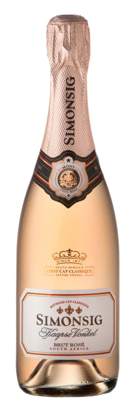 Simonsig Kaapse Vonkel Brut Rose 2017 Front Bottle Shot