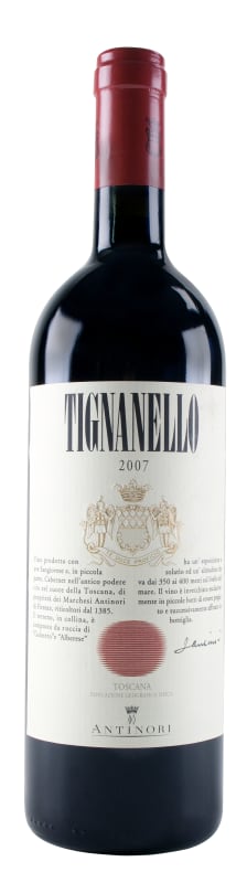Marchesi Antinori Tignanello 2007 Front Bottle Shot