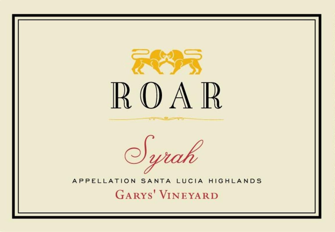 Roar Garys' Vineyard Syrah 2015 Front Label