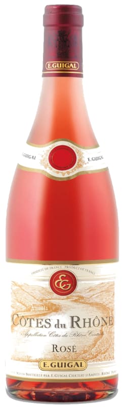 E. Guigal Cotes du Rhone Rose 2019 Front Bottle Shot
