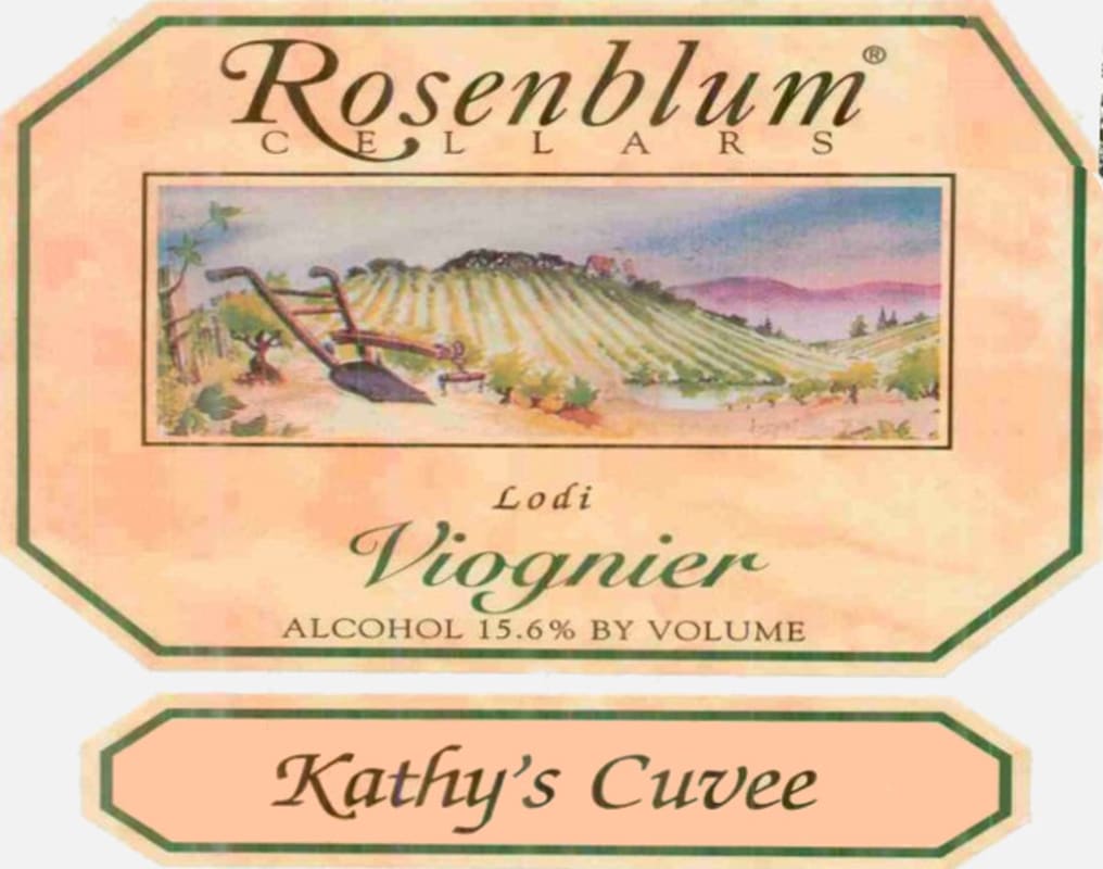 Rosenblum Cellars Kathy's Cuvee Viognier 2005 Front Label