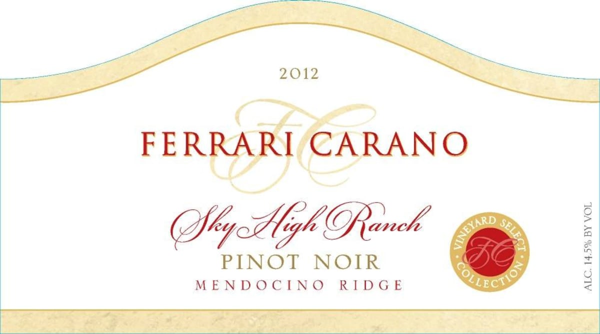 Ferrari-Carano Sky High Ranch Pinot Noir 2012 Front Label