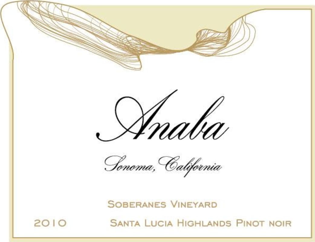 Anaba Soberanes Vineyard Pinot Noir 2010 Front Label