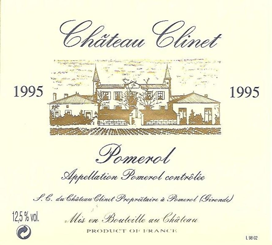 Chateau Clinet (1.5 Liter Magnum) 1995 Front Label