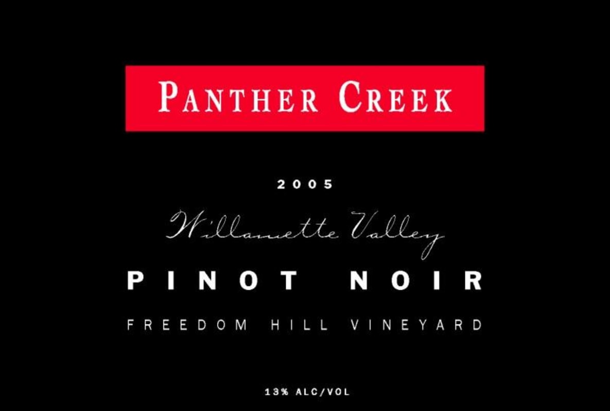 Panther Creek Freedom Hill Pinot Noir 2005 Front Label