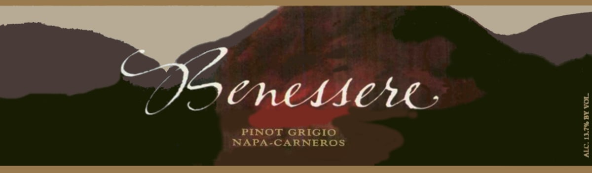 Benessere Carneros Pinot Grigio 2002 Front Label