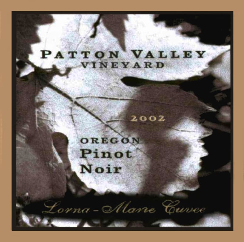 Patton Valley Lorna-Marie Pinot Noir 2002 Front Label