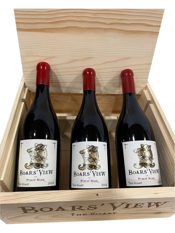 Schrader Boars' View Pinot Noir 2015-2017 Library Box Set (3 Bottles in OWC) Gift Product Image