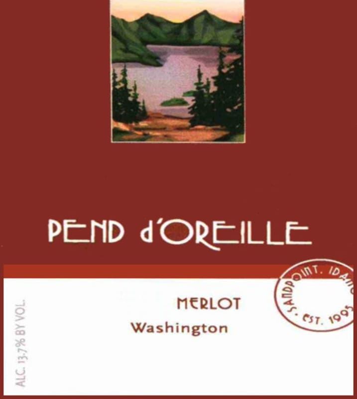 Pend d'Oreille Winery Merlot 2005 Front Label