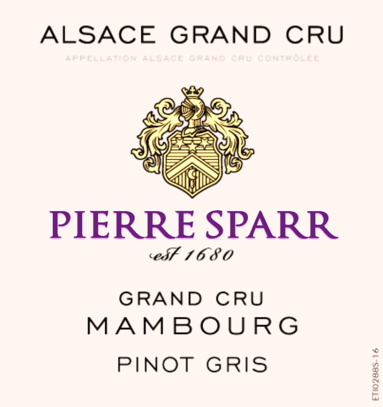 Pierre Sparr Mambourg Grand Cru Pinot Gris 2015 Front Label