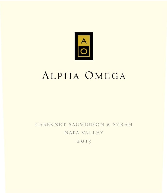 Alpha Omega Cabernet Sauvignon and Syrah 2013 Front Label