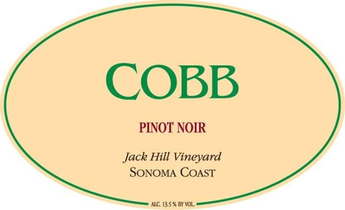 Cobb Wines Hill Vineyard Pinot Noir 2010 Front Label