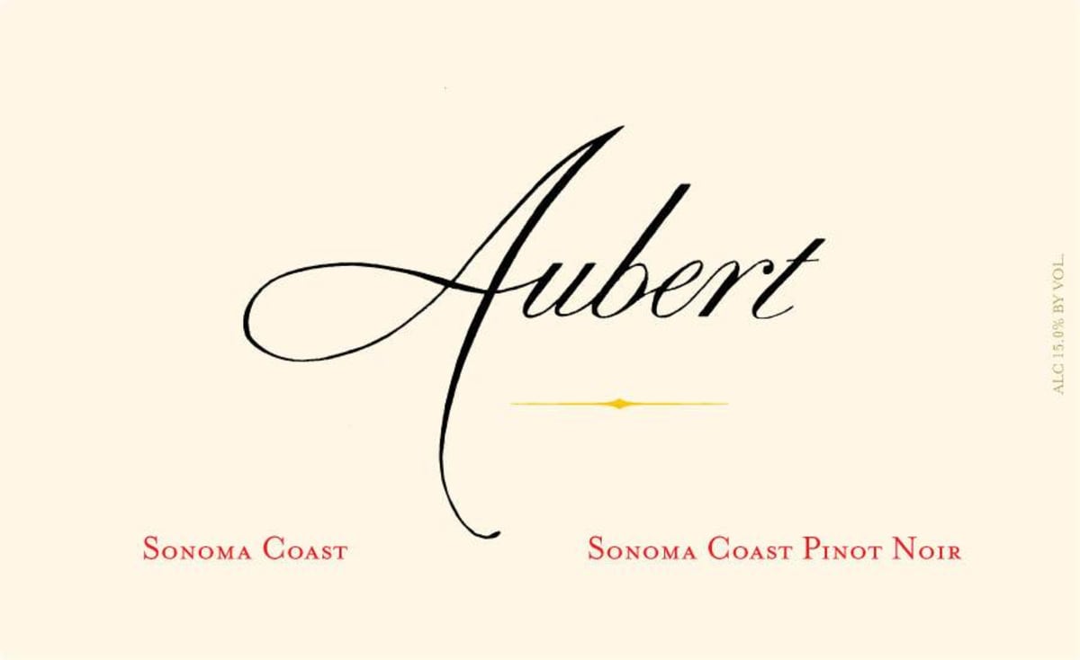 Aubert Sonoma Coast Pinot Noir 2010 Front Label