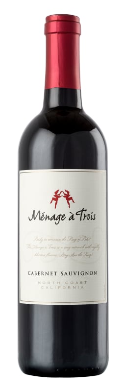 Menage a Trois Cabernet Sauvignon 2021 Front Bottle Shot