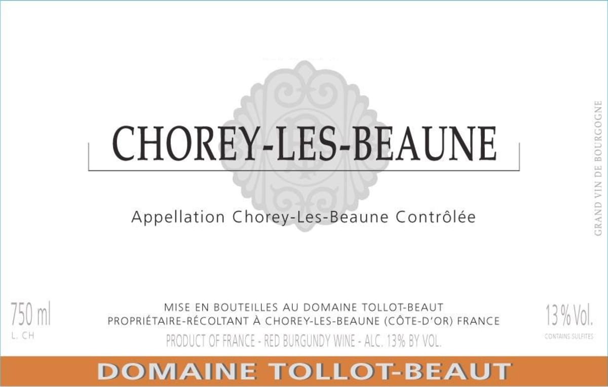 Domaine Tollot-Beaut Chorey-Les-Beaune 2016 Front Label