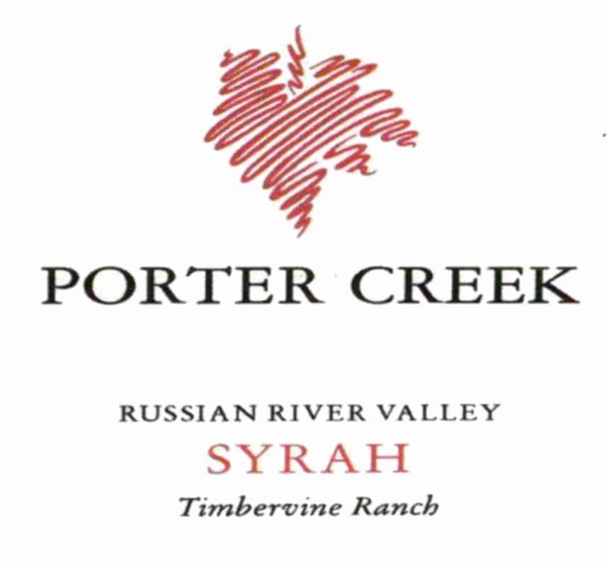 Porter Creek Timbervine Ranch Syrah 2008 Front Label