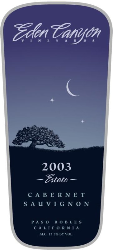 Eden Canyon Vineyards Estate Cabernet Sauvignon 2003 Front Label