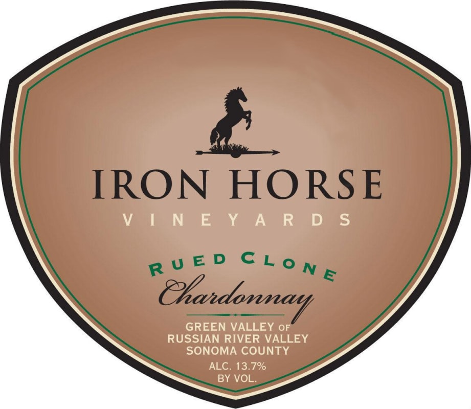 Iron Horse Rued Clone Chardonnay 2012 Front Label