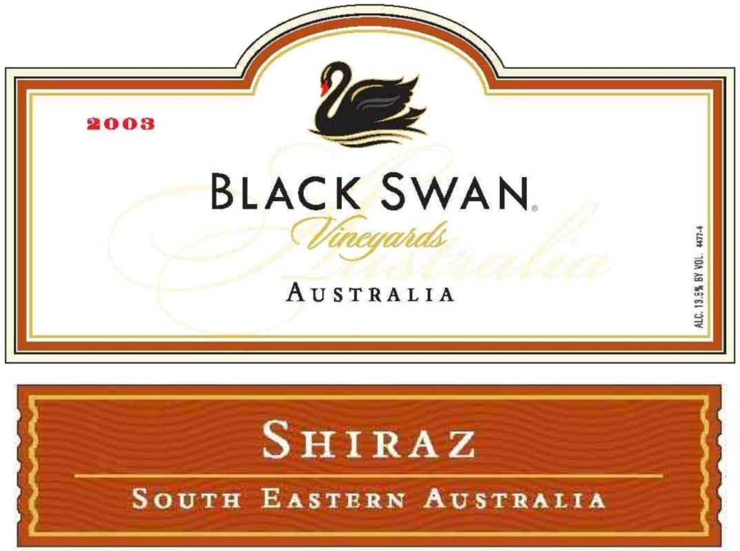 Black Swan Shiraz 2003 Front Label