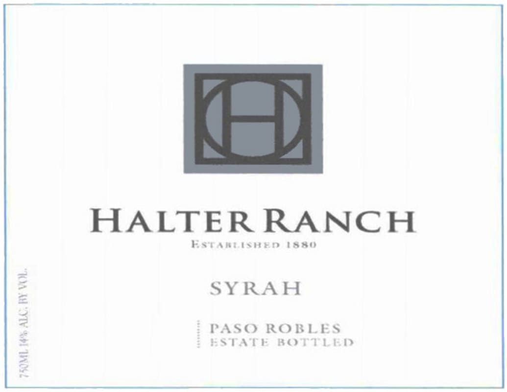Halter Ranch Syrah 2004 Front Label