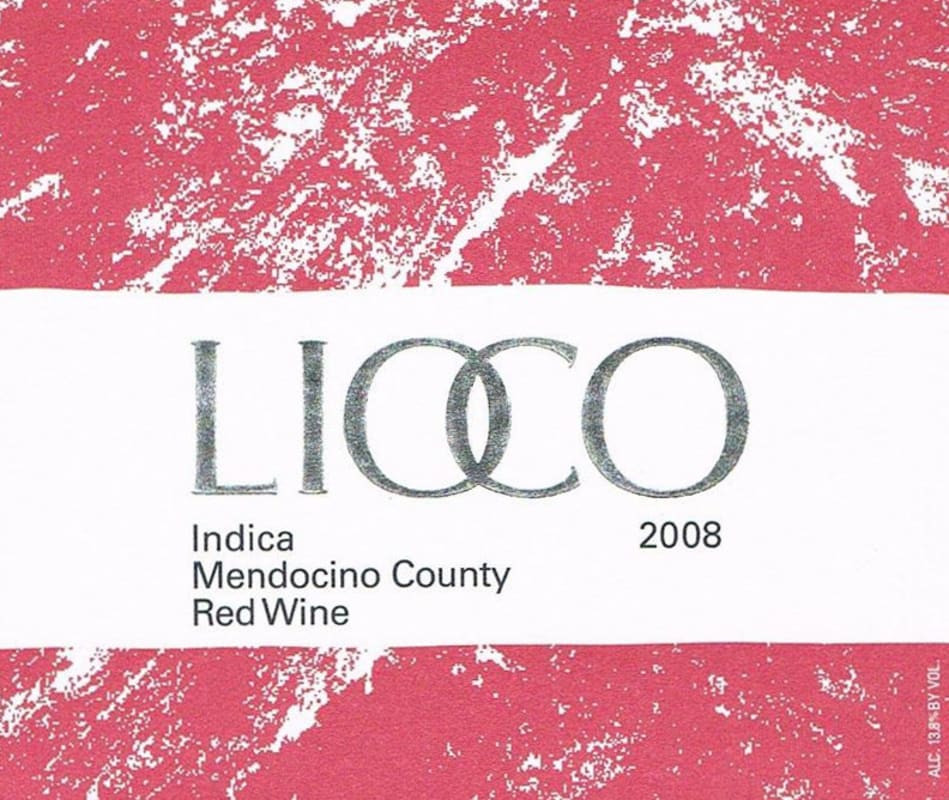 Lioco Indica Carignan 2008 Front Label