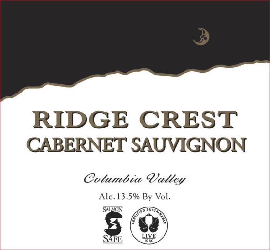 Claar Cellars Ridge Crest Cabernet Sauvignon 2015 Front Label