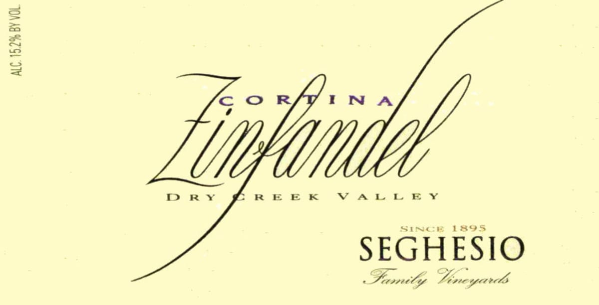 Seghesio Cortina Zinfandel 2007 Front Label