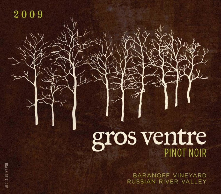 Gros Ventre Cellars Baranoff Vineyard Pinot Noir 2009 Front Label