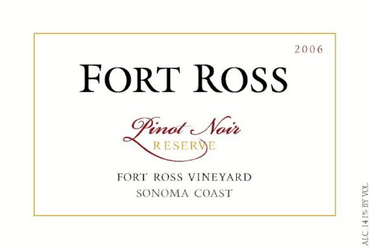 Fort Ross Vineyard Reserve Pinot Noir 2006 Front Label