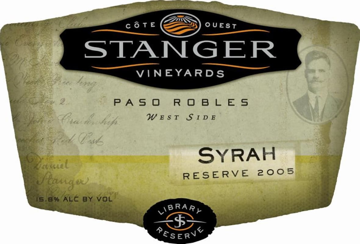 Stanger Vineyards Reserve Syrah 2005 Front Label