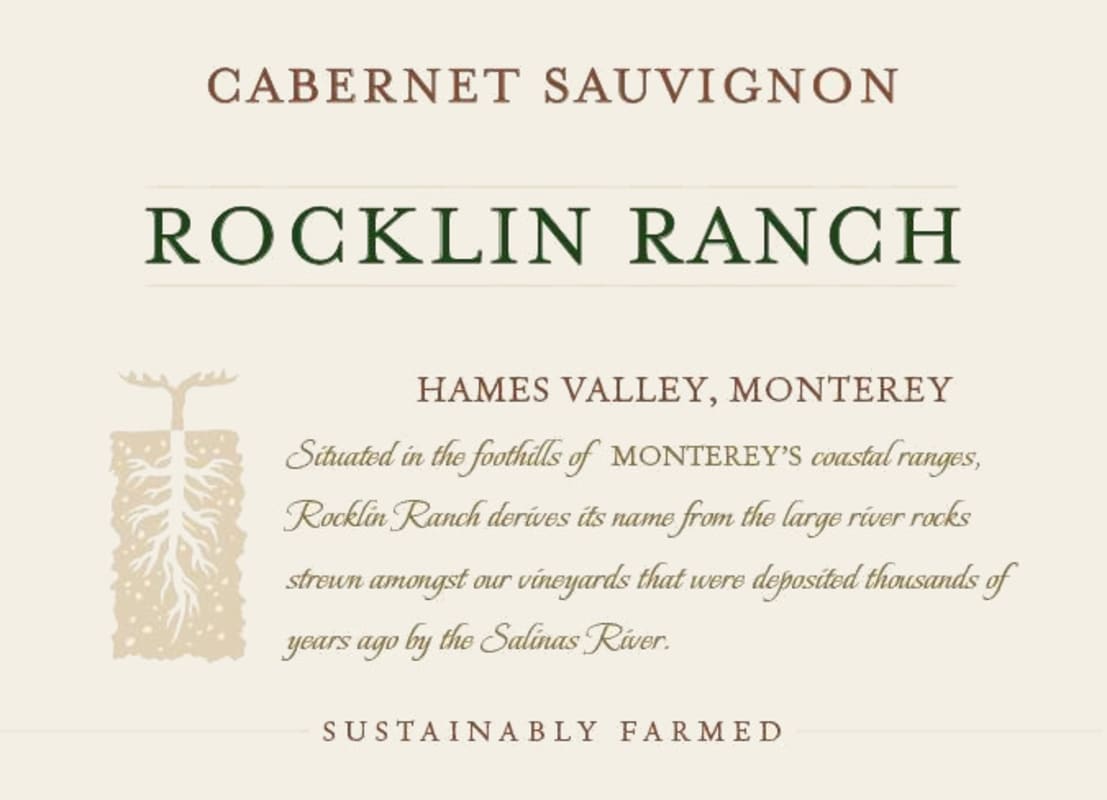 Rocklin Ranch Hames Valley Cabernet Sauvignon 2015 Front Label