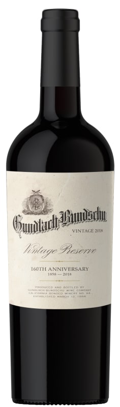Gundlach Bundschu Vintage Reserve Cabernet Sauvignon 2018 Front Bottle Shot