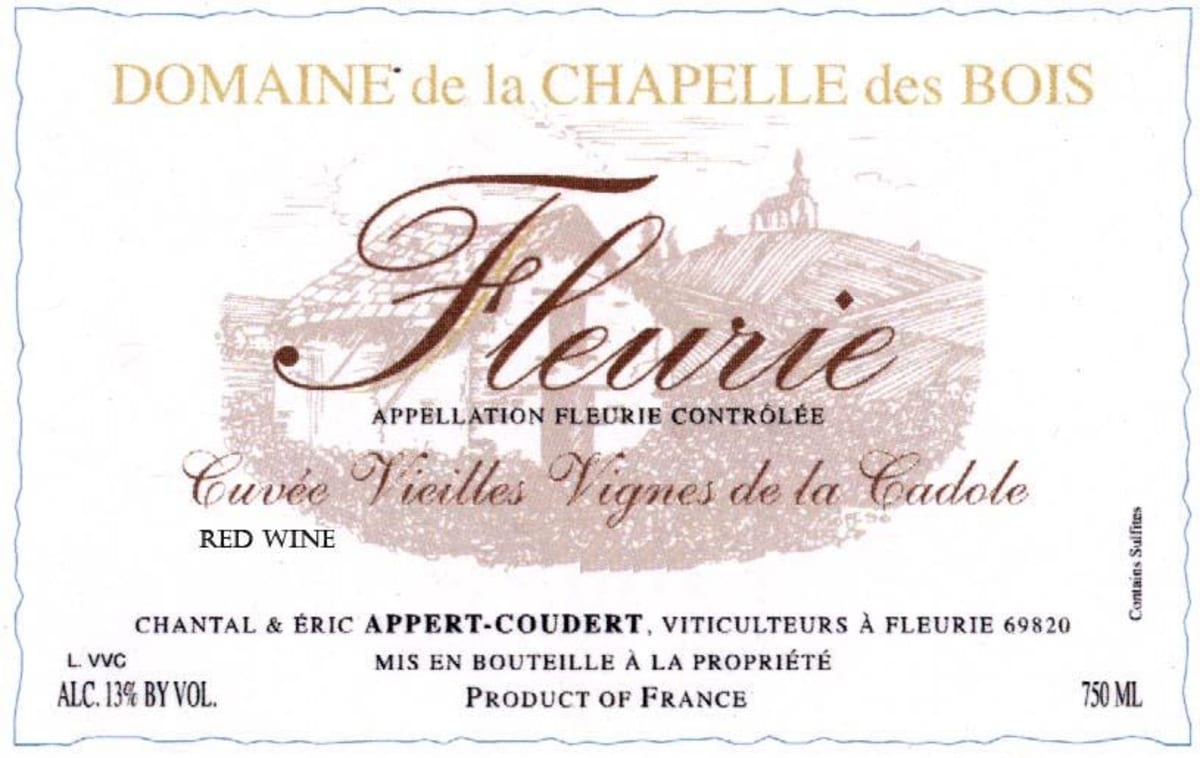 Domaine de la Chapelle des Bois Fleurie 2019 Front Label