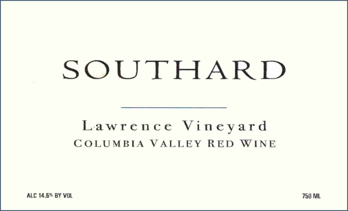 Southard Winery Lawrence Vineyard Red 2013 Front Label