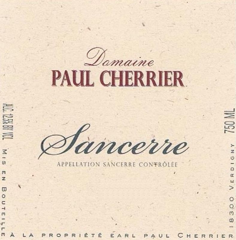 Domaine Cherrier Sancerre 2014 Front Label
