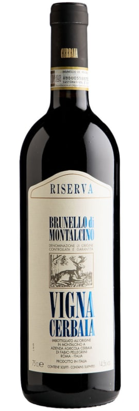 Cerbaia Brunello di Montalcino Riserva Vigna Cerbaia 2015 Front Bottle Shot