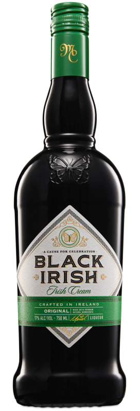 Black Irish Original Cream Liqueur Front Bottle Shot