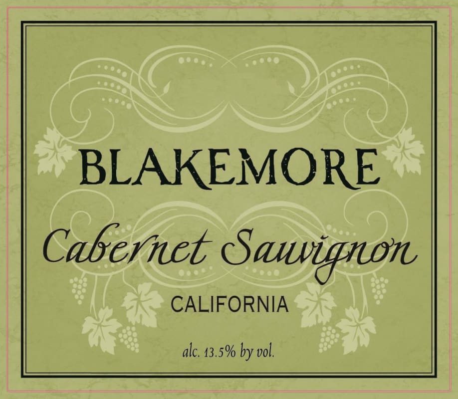 Blakemore Blakemore Cabernet Sauvignon , California 2015 Front Label