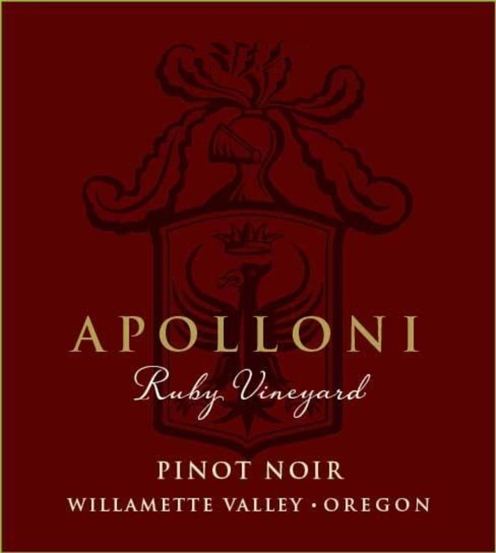 Apolloni Vineyards Ruby Vineyard Pinot Noir 2014 Front Label