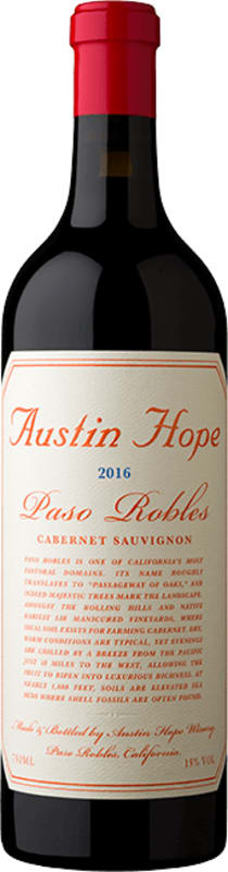 Austin Hope Cabernet Sauvignon 2016 Front Bottle Shot