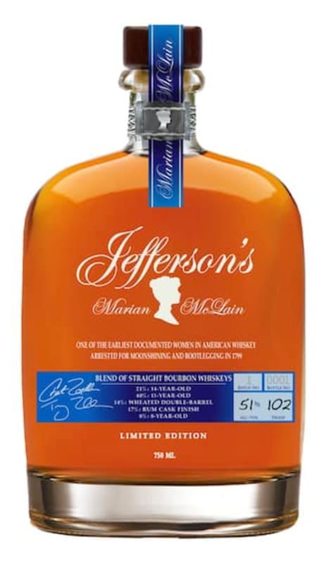 Jefferson's Marian McLain Bourbon Front Bottle Shot