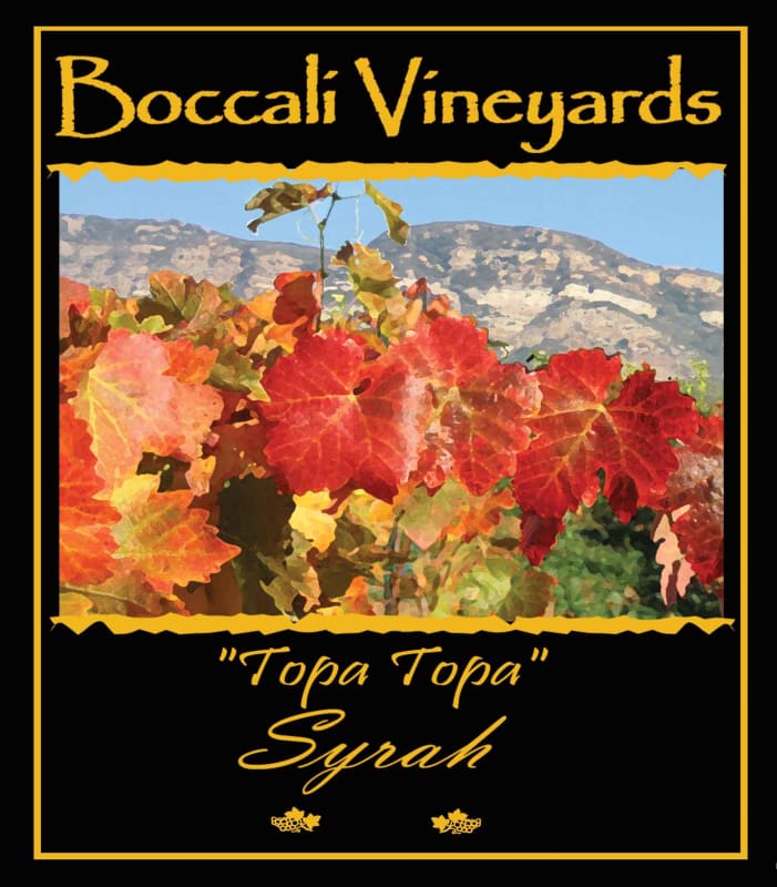 Boccali Vineyards & Winery Topa Topa Syrah 2010 Front Label