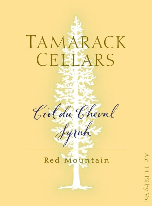 Tamarack Cellars Ciel du Cheval Syrah 2009 Front Label
